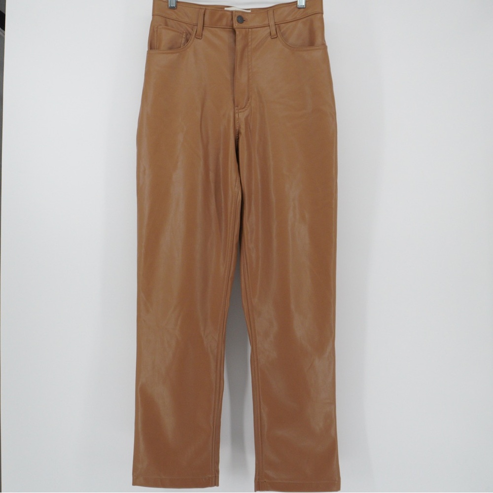 Abercrombie & Fitch Vegan Leather The 90s Straight Ultra High Rise Pants 30/10